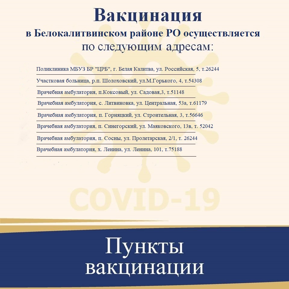 Уважаемые белокалитвинцы! Два года мы живем в условиях распространения коронавирусной инфекции