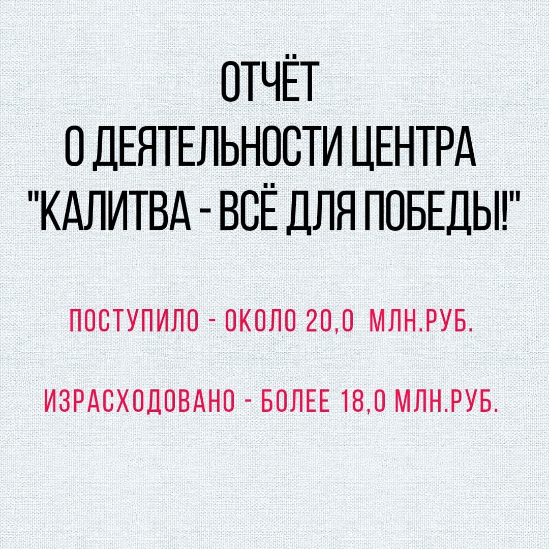 В августе неравнодушные белокалитвинцы перечислили на счет Центра гуманитарной помощи «Калитва – всё для Победы!» более 2,0 млн. рублей