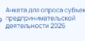 Анкета для опроса субъектов предпринимательской деятельности 2026